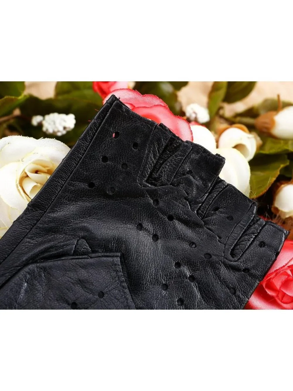 Classic Fingerless Nappa Leather Driving Gloves for Women - Unlined Lambskin